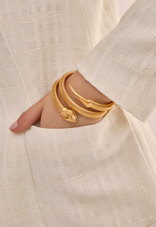 Bracciale rigido snake - Oro